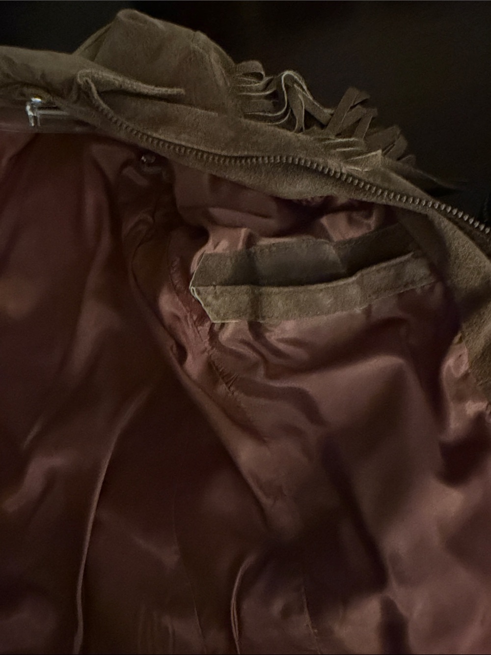 Perfect leather vintage Brown Suede Fringe Leather Jacket - Women's - Picture 4 of 11